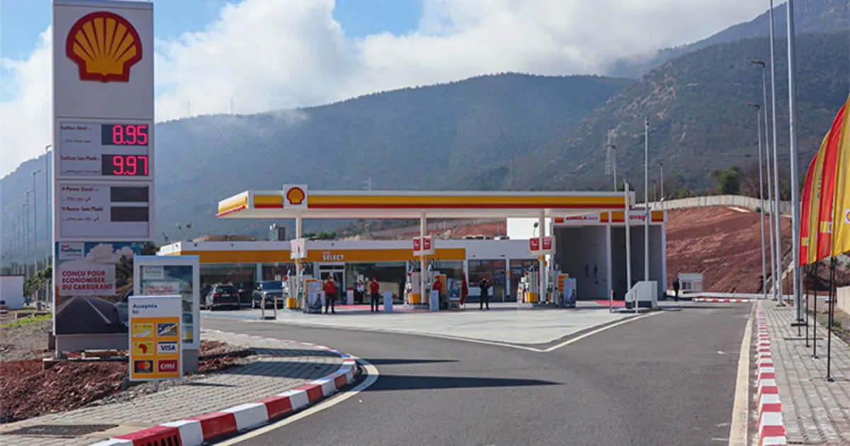 Gas station in Morocco desert area